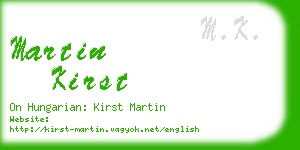 martin kirst business card